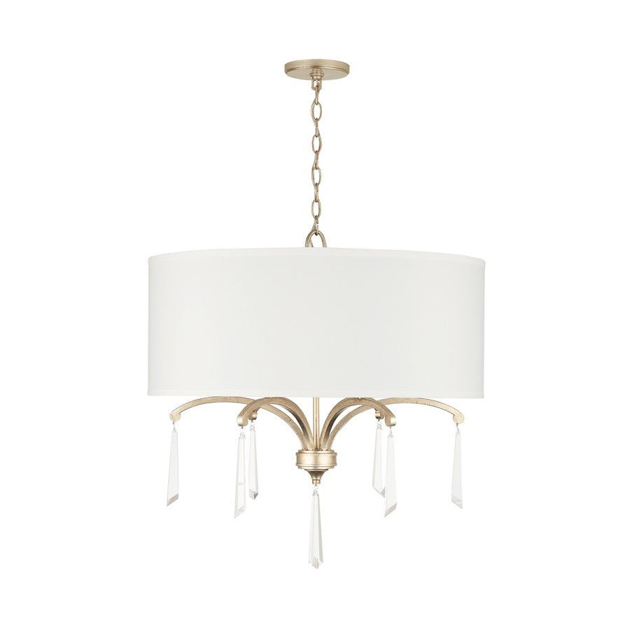 Capital Lighting Gwyneth 6 Light Pendant, Winter Gold