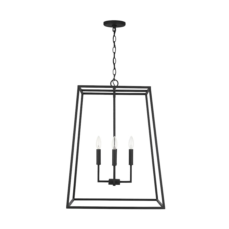 Capital Lighting Clint 4 Light Pendant, Black Iron