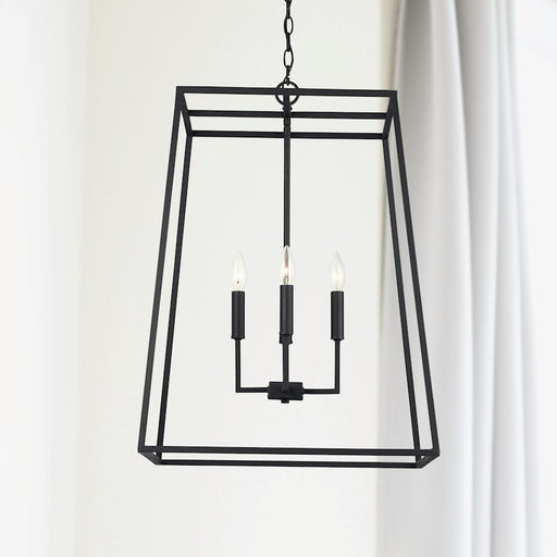 Capital Lighting Clint 4 Light Pendant, Black Iron