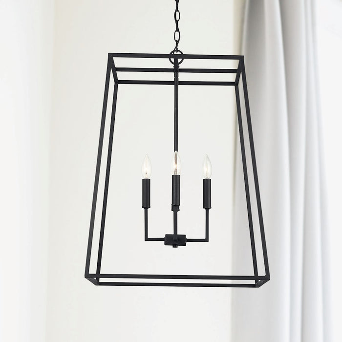 Capital Lighting Clint 4 Light Pendant, Black Iron
