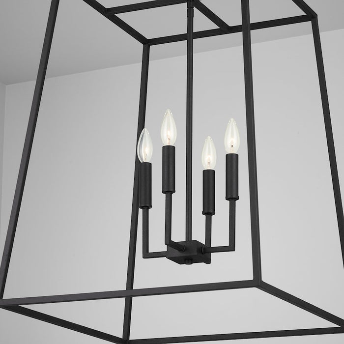 Capital Lighting Clint 4 Light Pendant, Black Iron