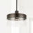 Capital Lighting 1-Light Pendant, Buffed Bronze/Clear Seeded
