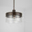Capital Lighting 1-Light Pendant, Buffed Bronze/Clear Seeded