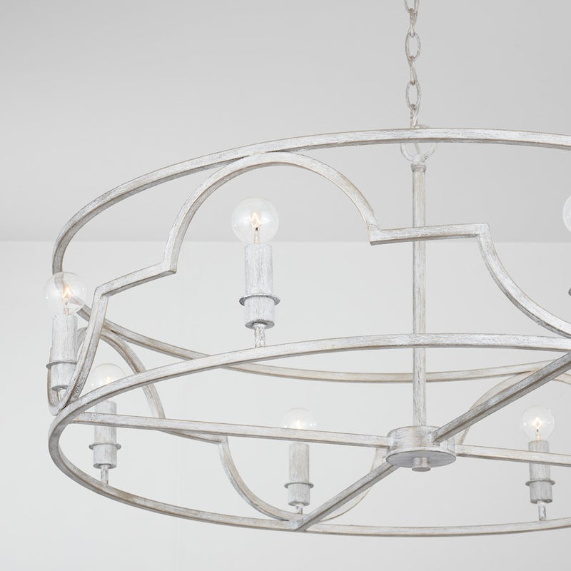 Capital Lighting Demi 8-Light Pendant, Winter White