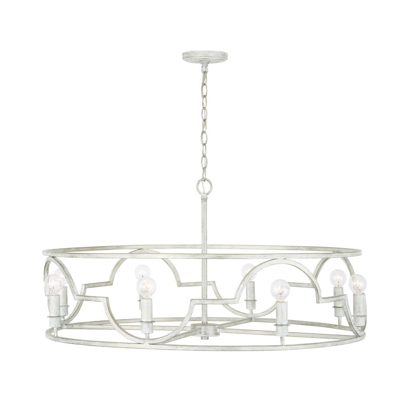 Capital Lighting Demi 8-Light Pendant, Winter White