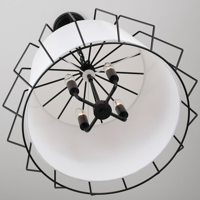 Capital Lighting Corey 4-Light Pendant, Matte Black