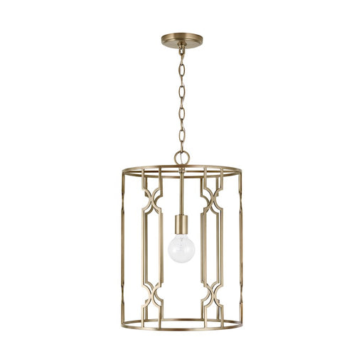 Capital Lighting Jordyn 1-Light Pendant, Aged Brass