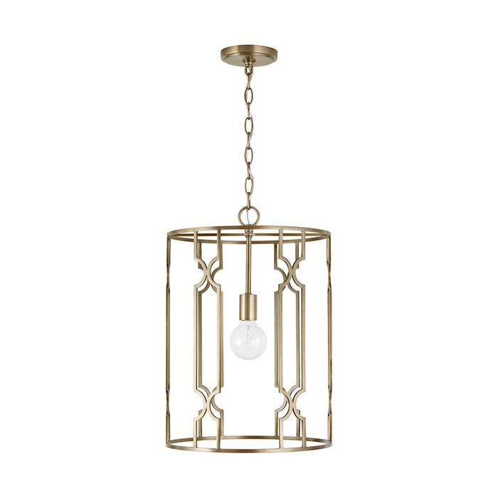 Capital Lighting Jordyn 1-Light Pendant, Aged Brass