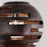 Capital Lighting DaLighton 1-Light Pendant, Dark Wood/Nickel