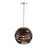 Capital Lighting DaLighton 1-Light Pendant, Dark Wood/Nickel