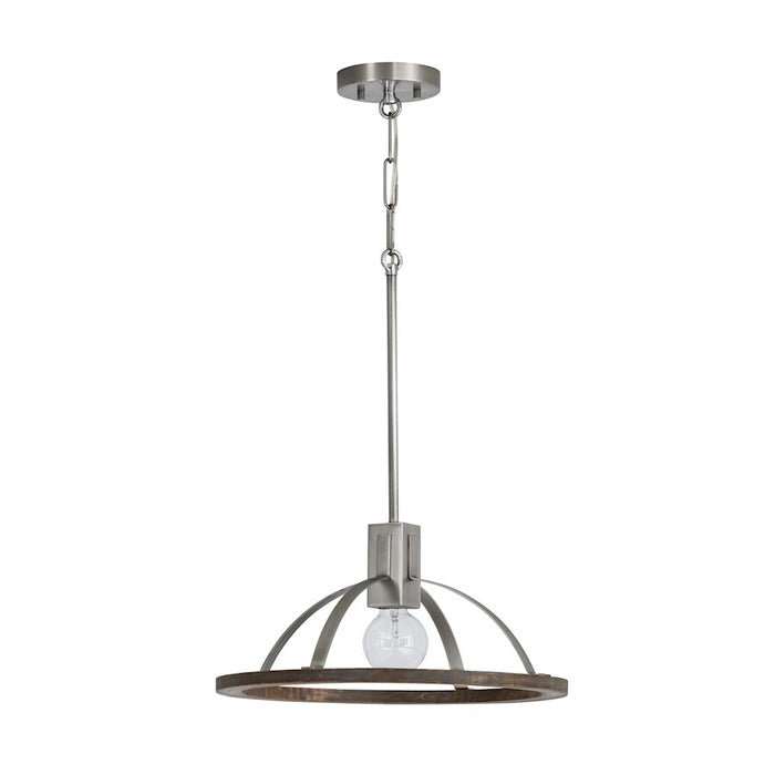 Capital Lighting Hugo 1-Light Small Pendant, Grey Wash Matte Nickel