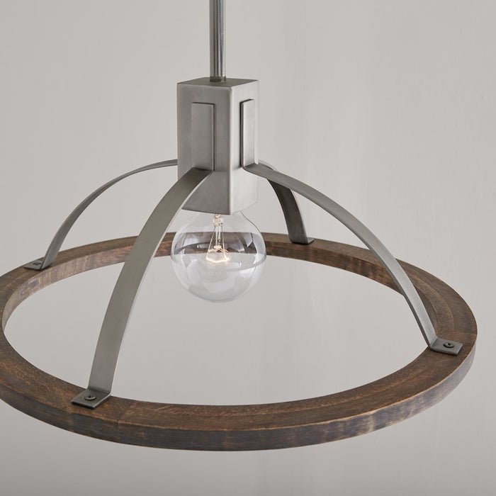 Capital Lighting Hugo 1-Light Small Pendant, Grey Wash Matte Nickel