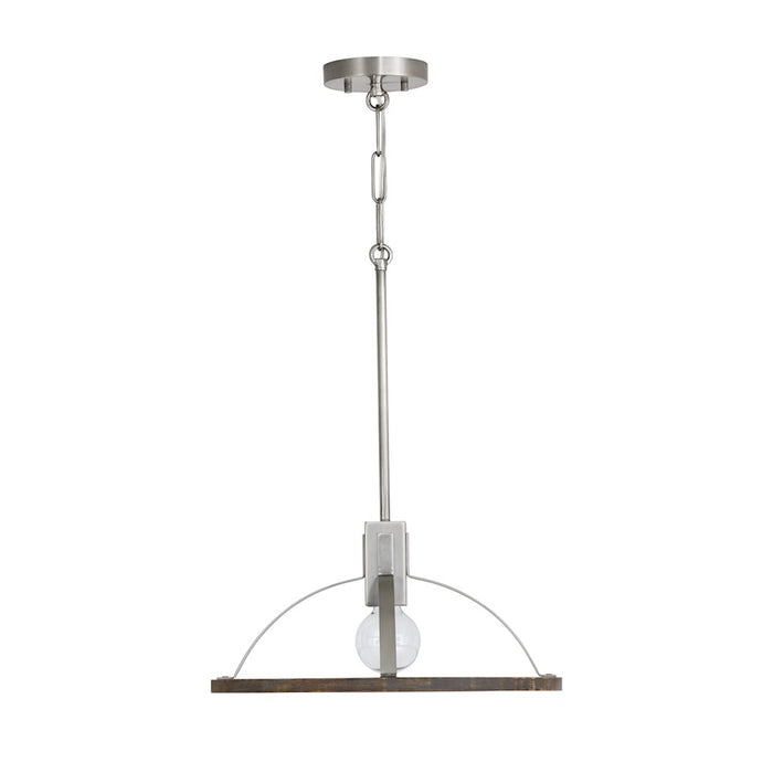 Capital Lighting Hugo 1-Light Small Pendant, Grey Wash Matte Nickel