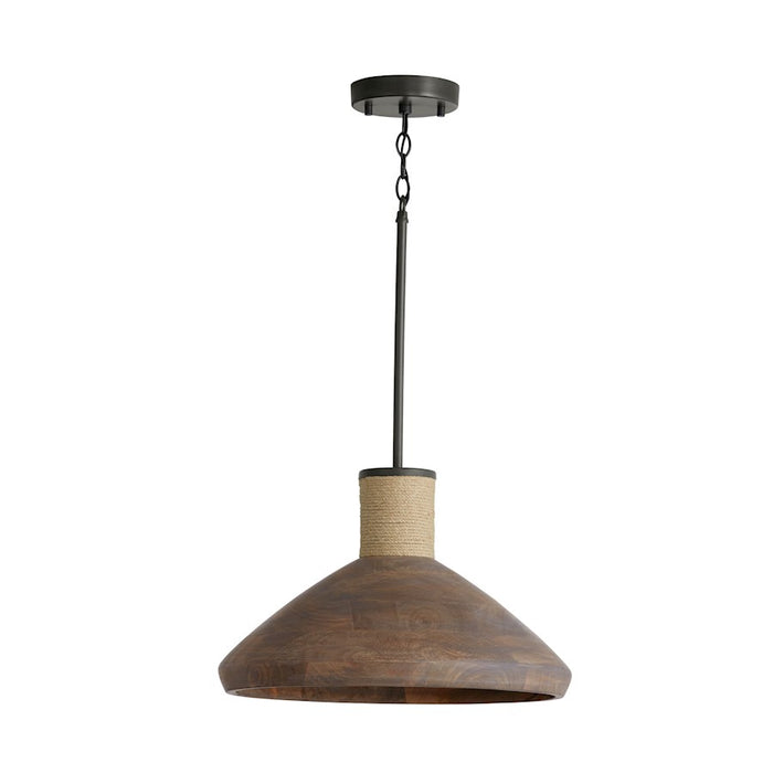Capital Lighting Jacob 1-Light Pendant, Grey Wash Iron Silk