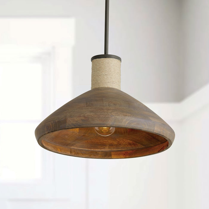 Capital Lighting Jacob 1-Light Pendant, Grey Wash Iron Silk