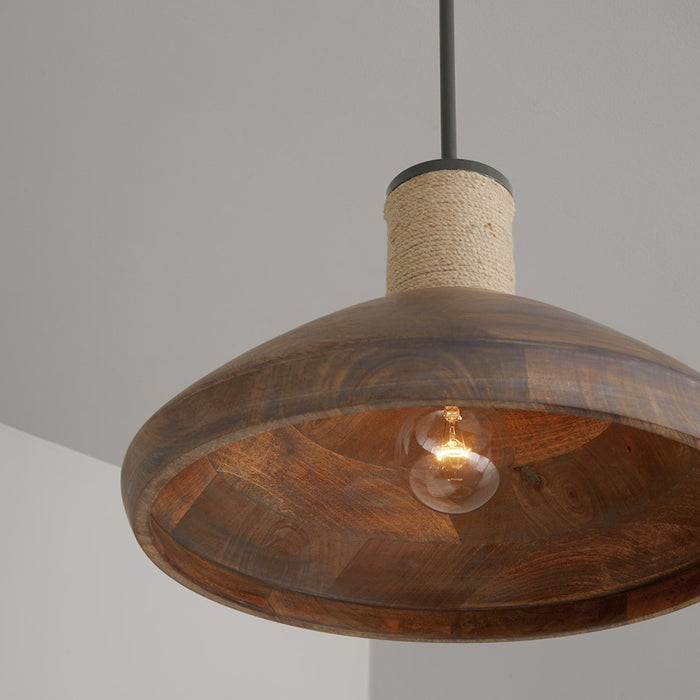Capital Lighting Jacob 1-Light Pendant, Grey Wash Iron Silk