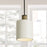 Capital Lighting 1-Light Small Pendant, Dark Pewter/Soft White Ceramic