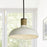 Capital Lighting 1-Light Large Pendant, Dark Pewter/Soft White Ceramic
