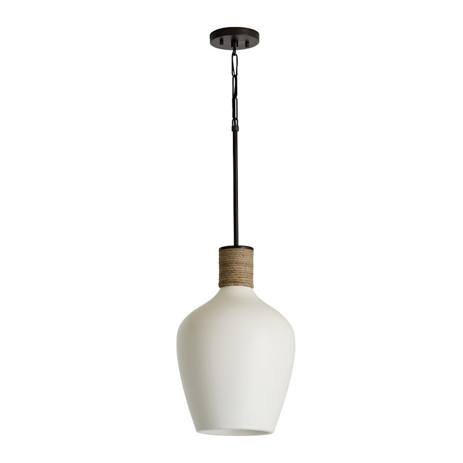 Capital Lighting 1-Light Medium Pendant, Dark Pewter/Soft White