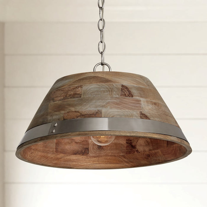 Capital Lighting Hugo 1-Light Large Pendant, Grey Wash Matte Nickel