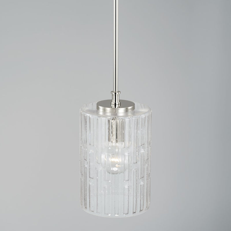 Capital Lighting Emerson 1 Light Pendant, Embossed Seeded