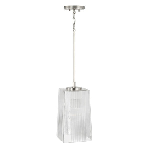 Capital Lighting Lexi 1 Light Pendant, Clear Fluted