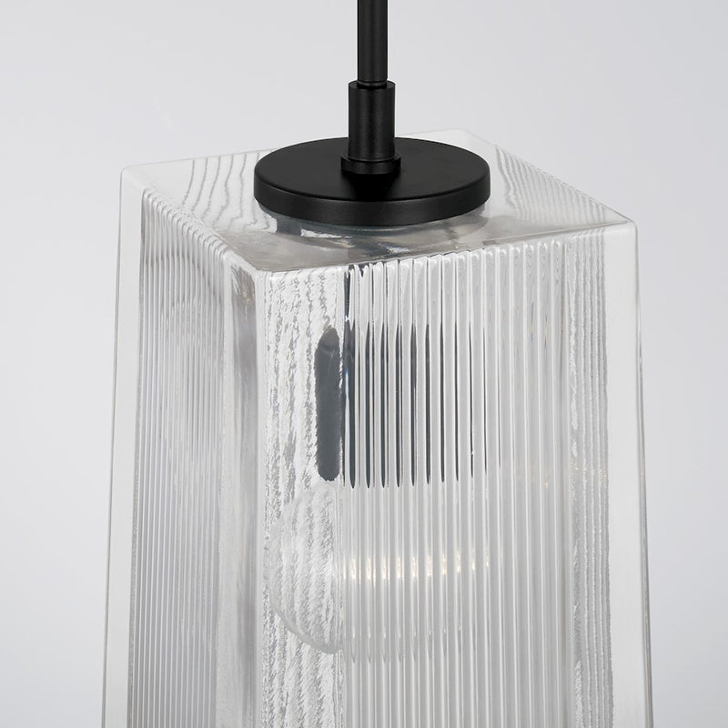 Capital Lighting Lexi 1 Light Pendant, Clear Fluted