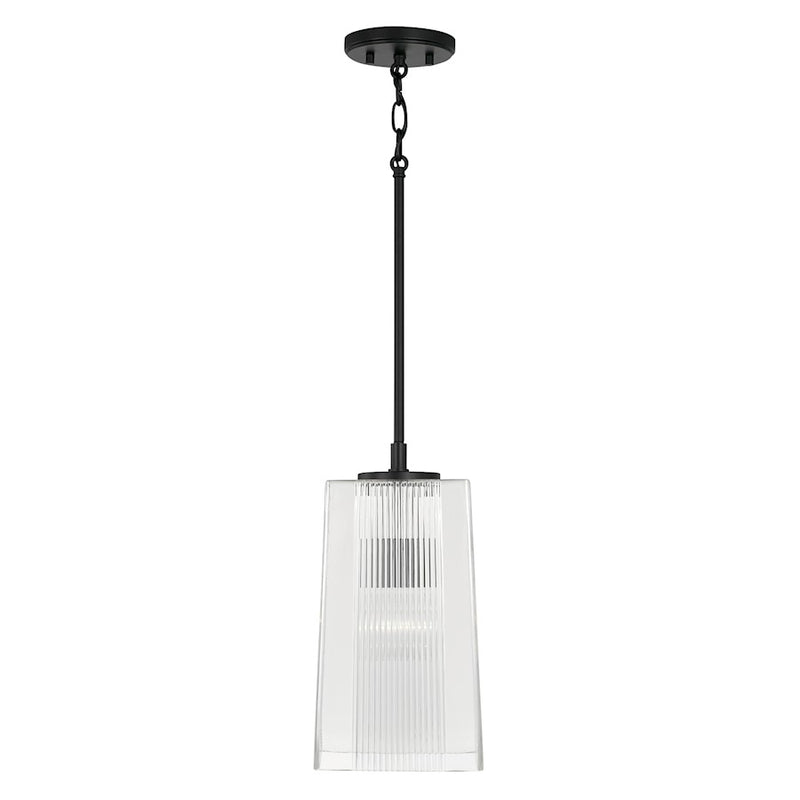 Capital Lighting Lexi 1 Light Pendant, Clear Fluted