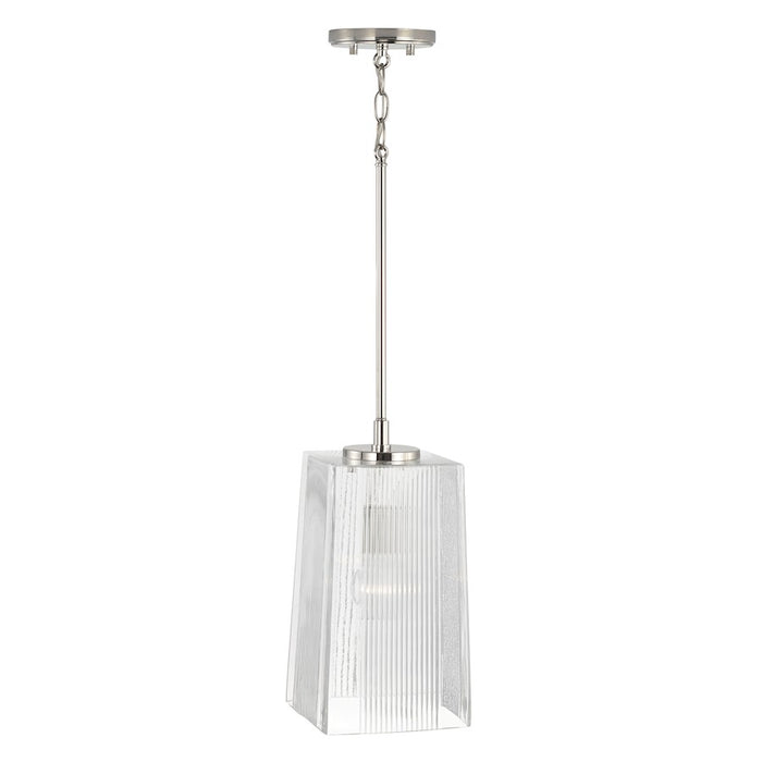 Capital Lighting Lexi 1 Light Pendant, Clear Fluted