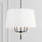 Capital Lighting Beckham 4 Light Pendant, Glossy Black/Aged Brass