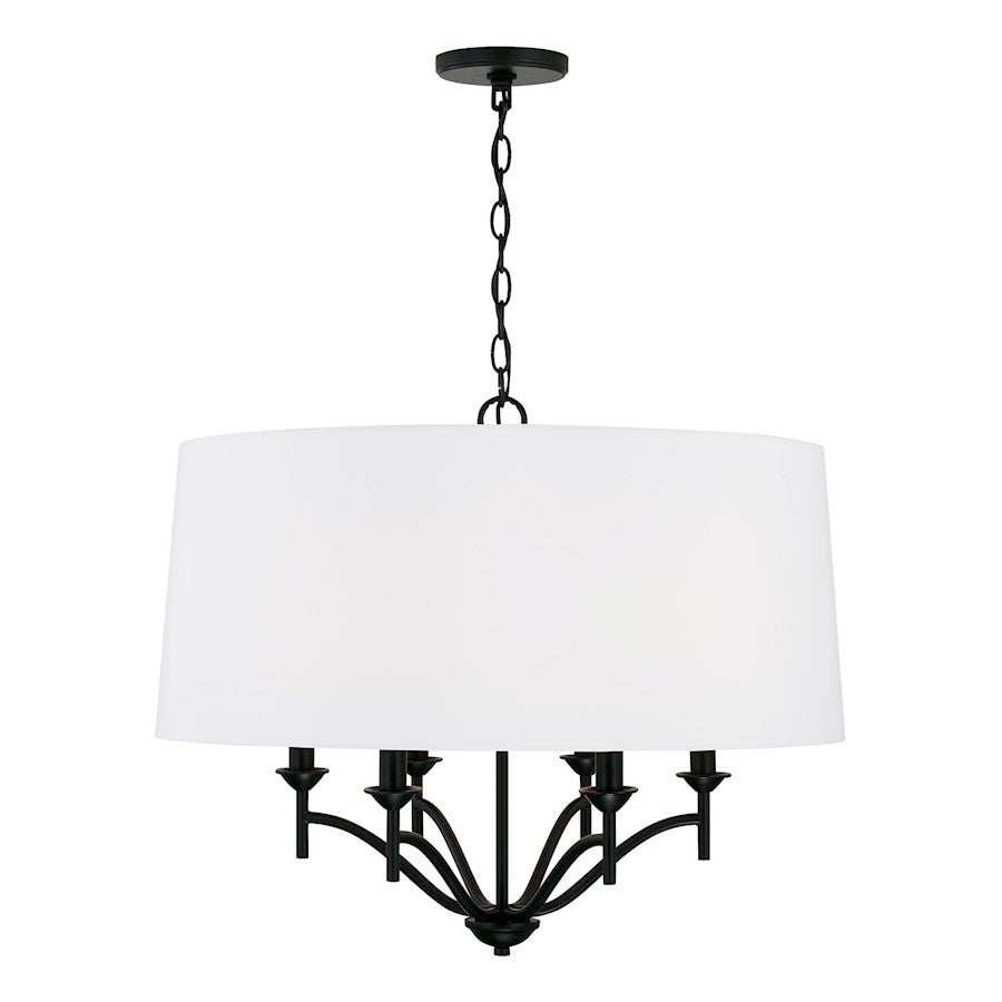 Capital Lighting Peyton 6 Light Pendant in Matte Black