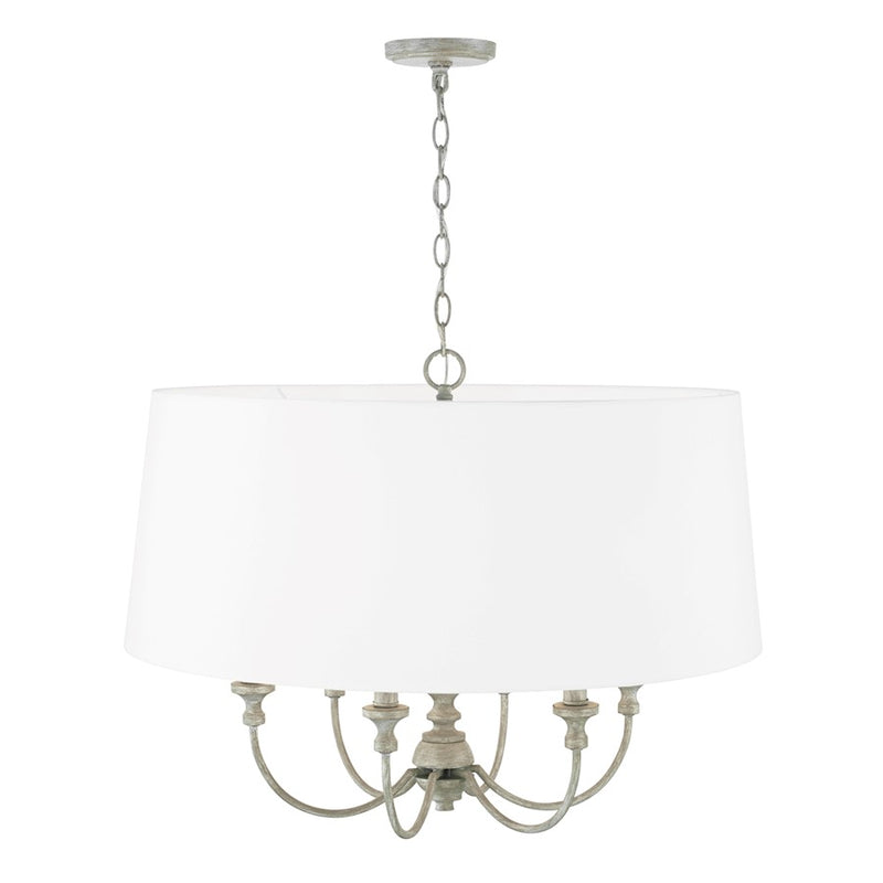 Capital Lighting Penelope 6 Light Pendant in Painted Grey