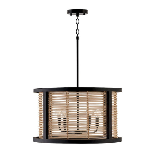 Capital Lighting Rico 4 Light Pendant, Flat Black