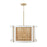 Capital Lighting Lola 4 Light Pendant, Flat White/Matte Brass