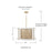 Capital Lighting Lola 4 Light Pendant, Flat White/Matte Brass