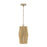 Capital Lighting Archer 1Lt Pendant, Blonde Wood and Matte Brass - 344613BWB