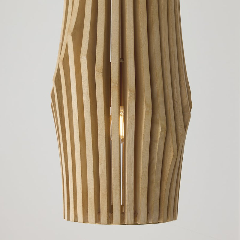 Capital Lighting Archer 1Lt Pendant, Blonde Wood and Matte Brass