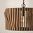 Capital Lighting Archer 1 Light Pendant, Wood/Black