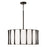 Capital Lighting Bodie 4 Light Pendant, Black/White Fabric
