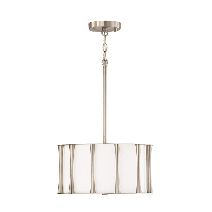 Capital Lighting Bodie 4 Light Pendant, Black/White Fabric