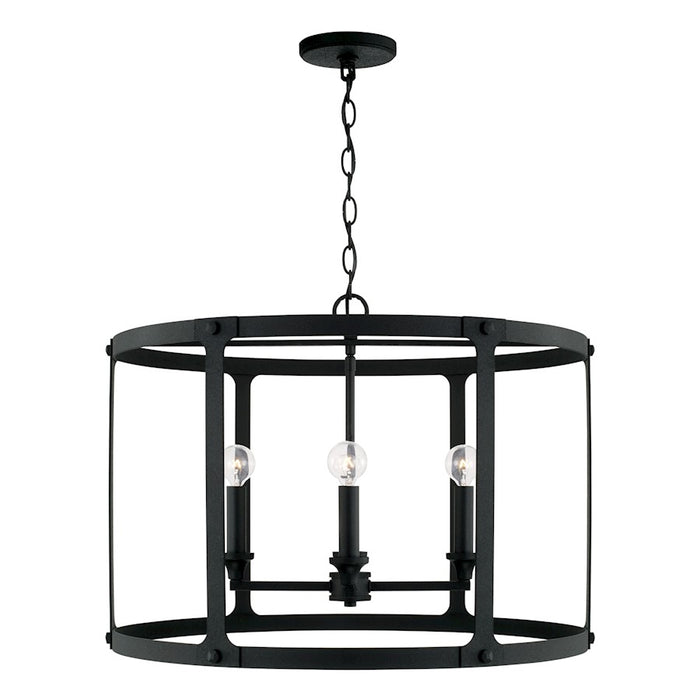 Capital Lighting Brennen 4 Light Pendant, Black Iron