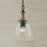 Capital Lighting Amara 1 Light Pendant, Black/Brass/Clear Seeded