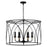 Capital Lighting Amara 6 Light Pendant, Matte Black/Brass