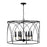 Capital Lighting Amara 6 Light Pendant, Matte Black/Brass