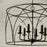 Capital Lighting Amara 6 Light Pendant, Matte Black/Brass