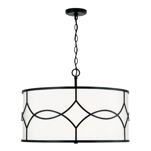 Capital Lighting Avery 4 Light 24" Pendant, Matte Black