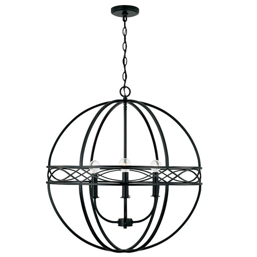 Capital Lighting Avery 4 Light 26" Pendant, Matte Black
