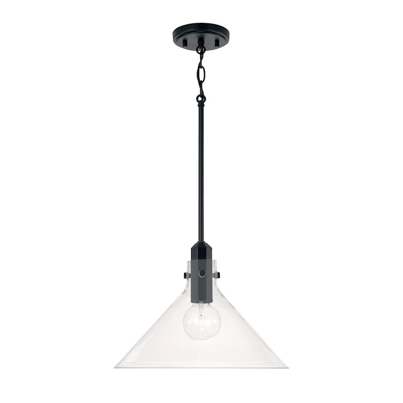 Capital Lighting Greer 1 Light Pendant, Clear