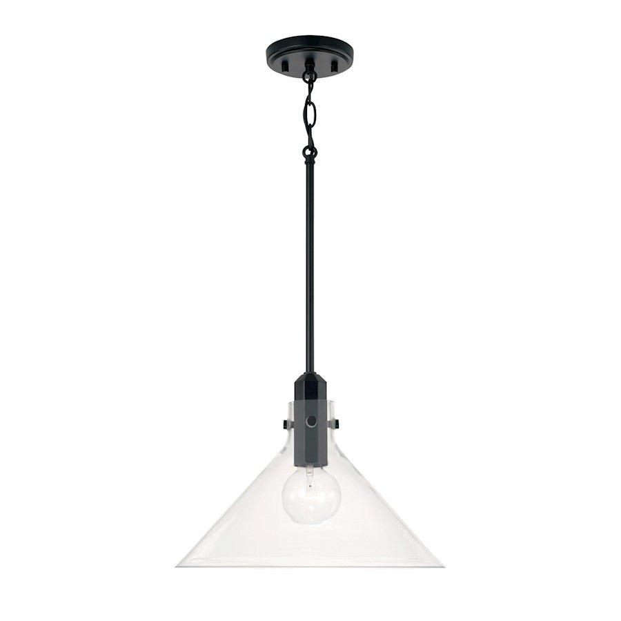 Capital Lighting Greer 1 Light Pendant, Clear