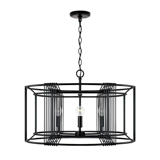 Capital Lighting Lennon 4 Light Pendant, Matte Black